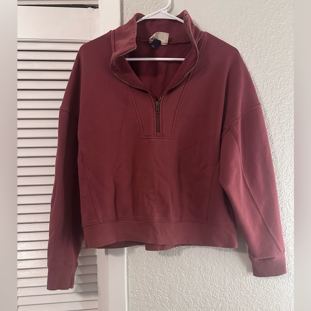 Universal Thread Burgundy Half-Zip Sweatshirt